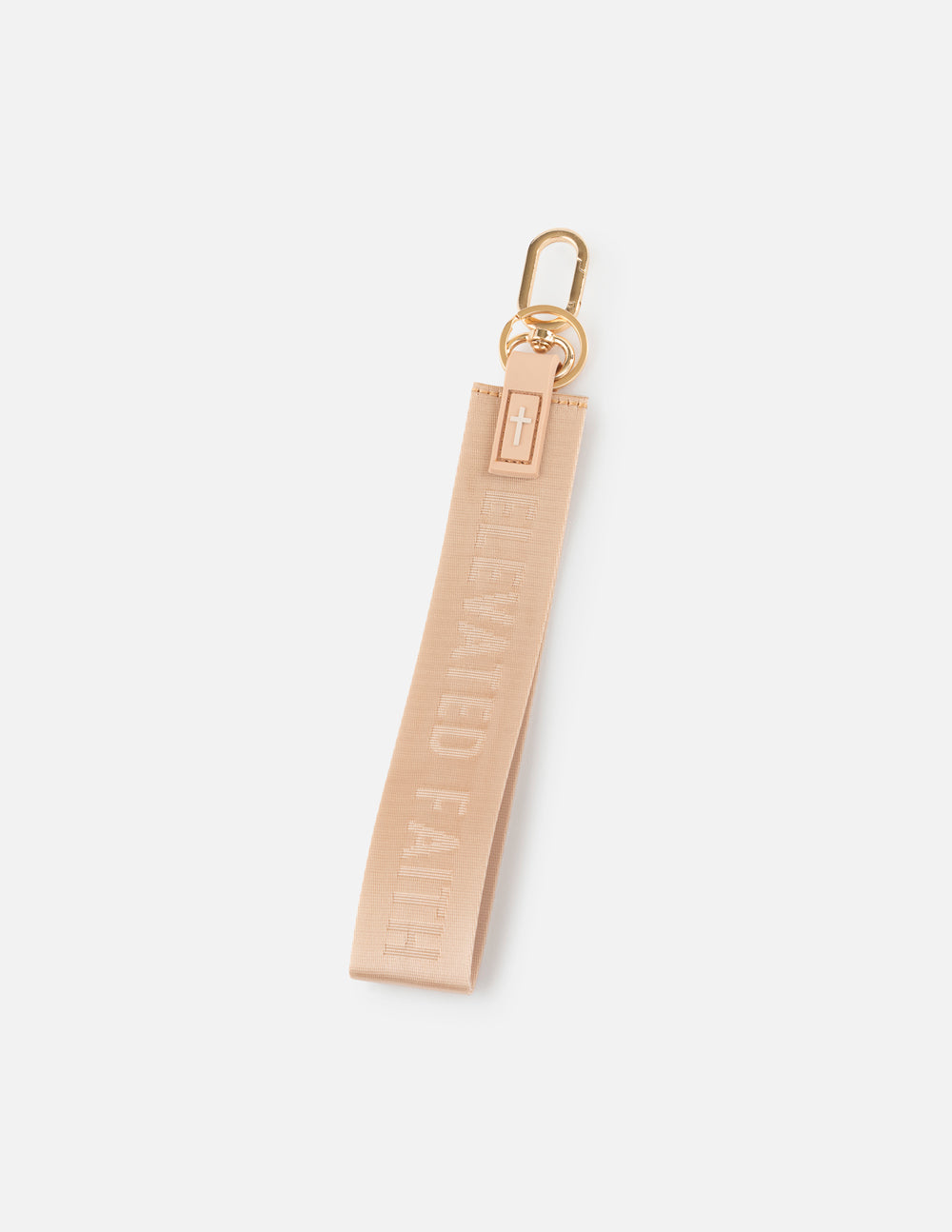 Beiger Oversized Logo-Schlüsselanhänger