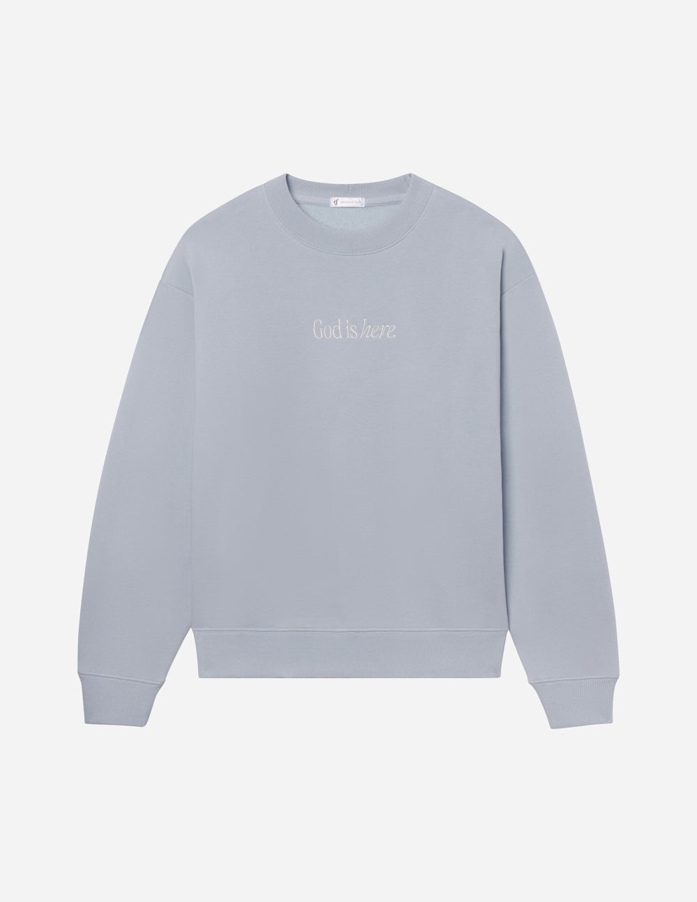 Gott ist hier Unisex Rundhalsausschnitt