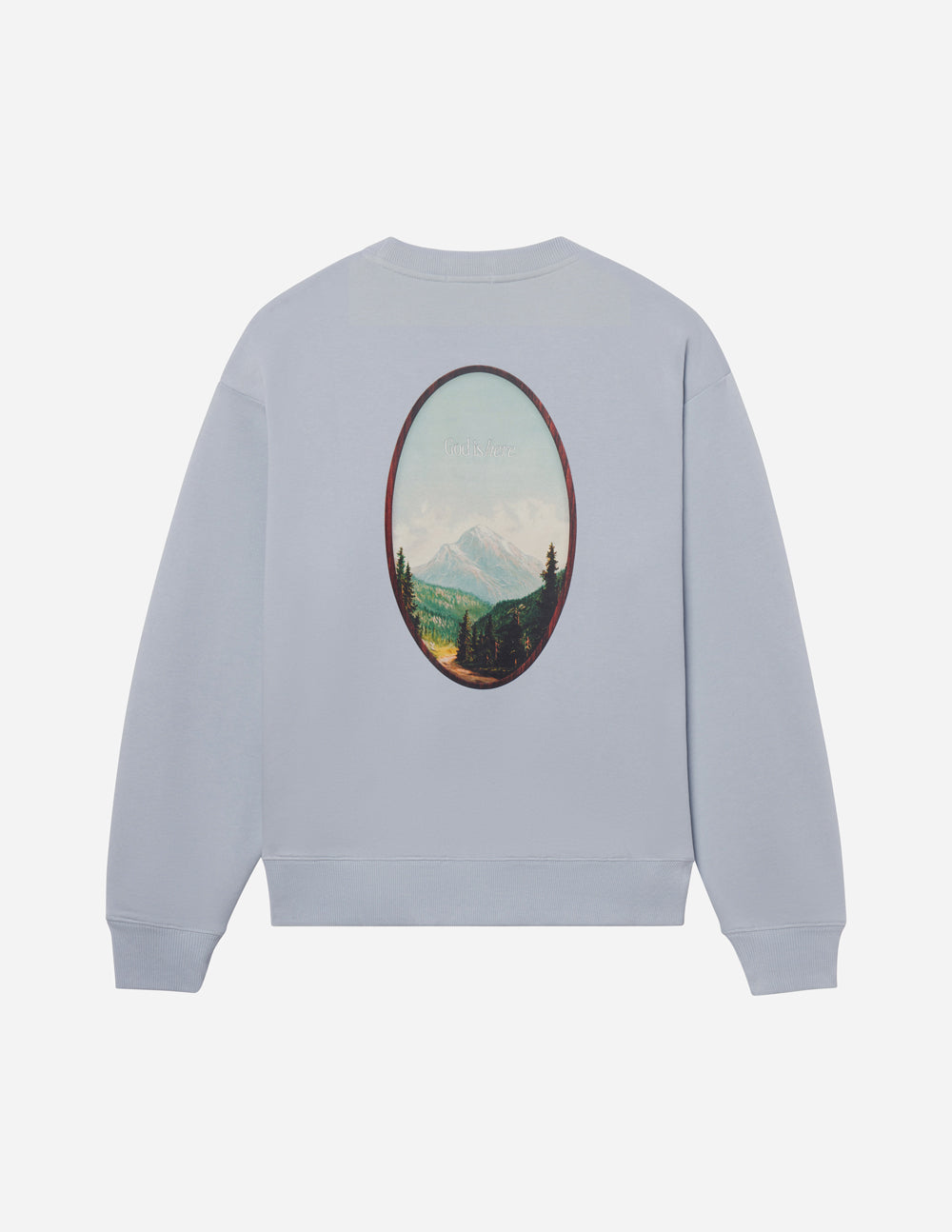 Gott ist hier Unisex Rundhalsausschnitt