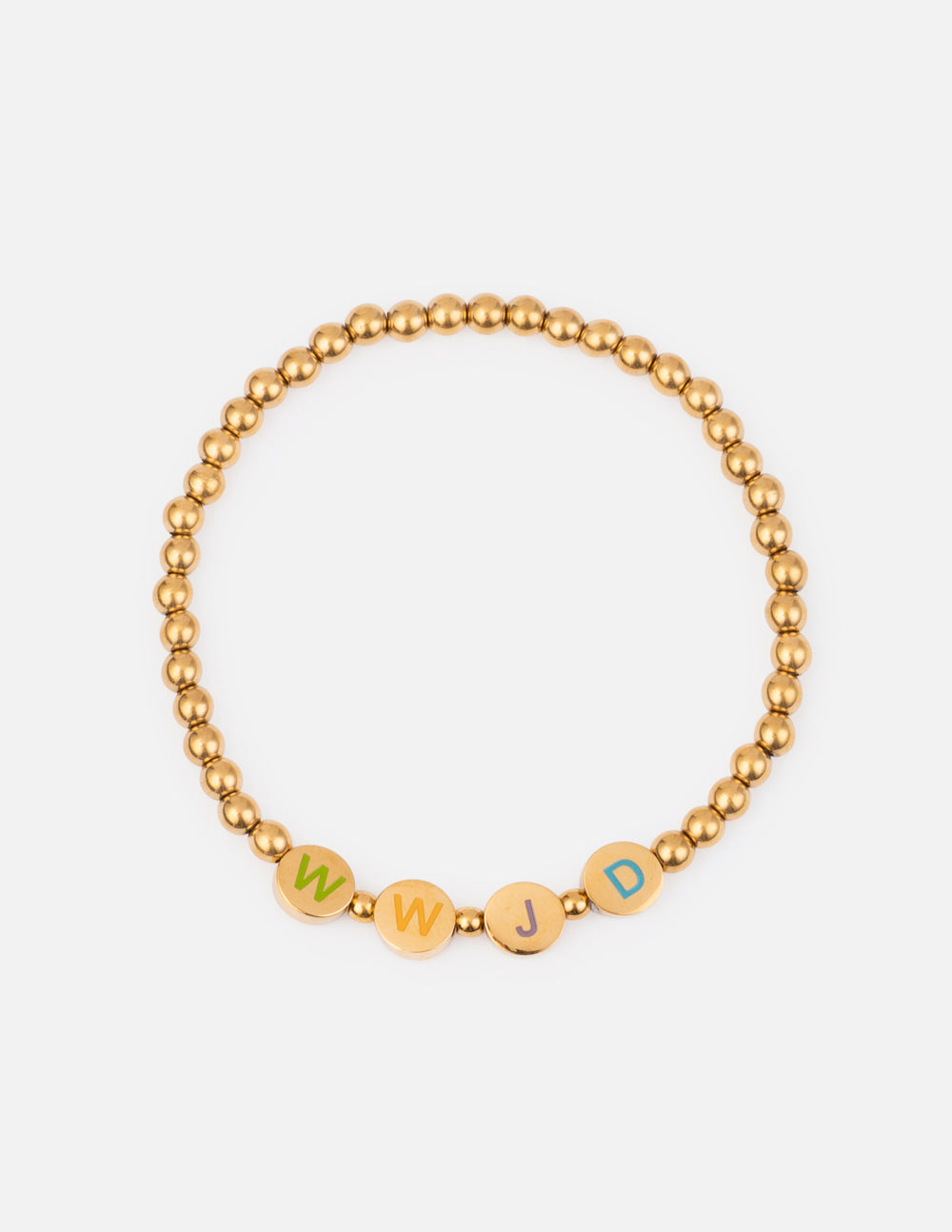 Gold WWJD Buchstabenarmband