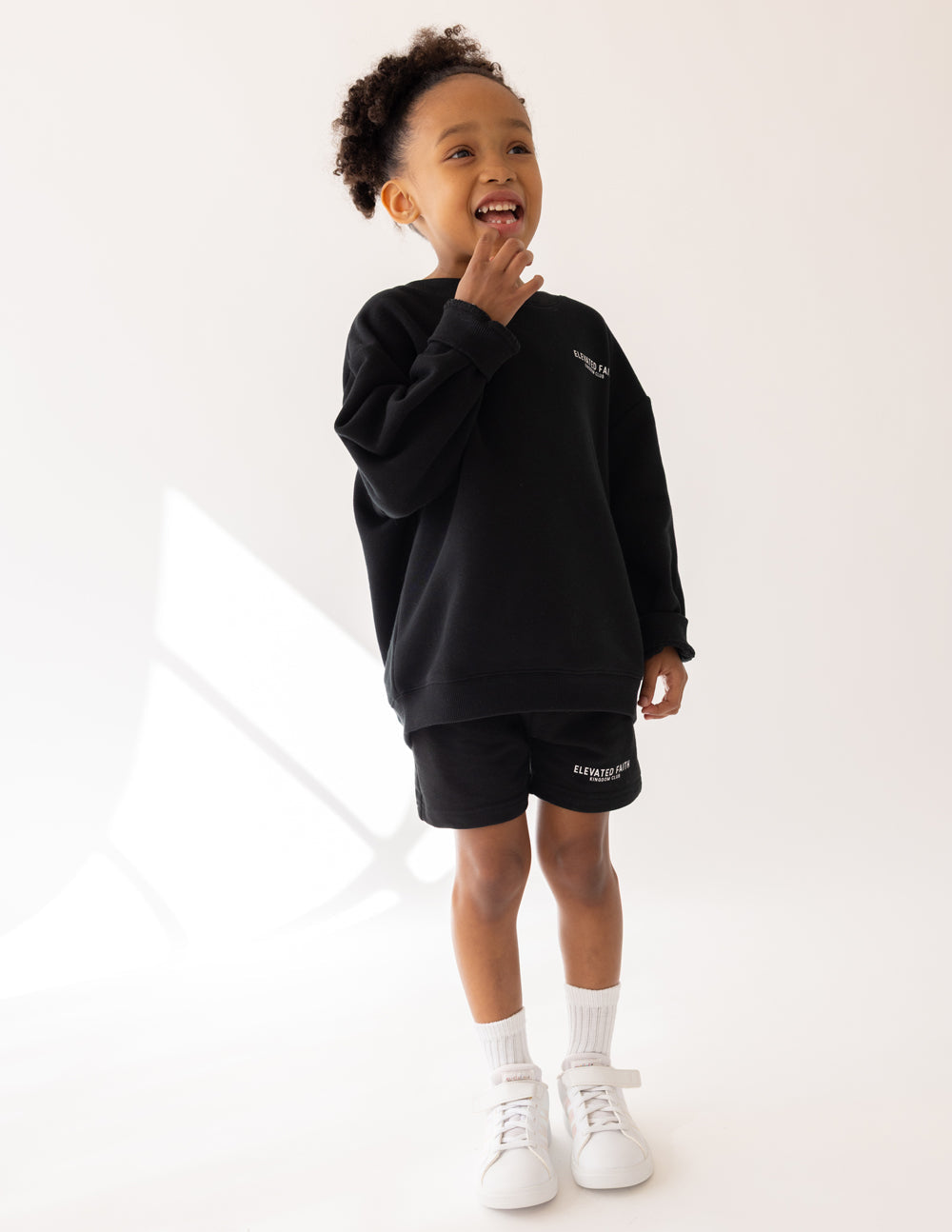 Kingdom Club Black Kids Rundhalsausschnitt