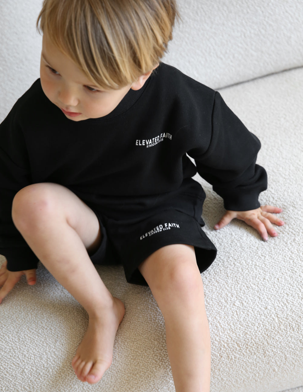 Kingdom Club Black Kids Rundhalsausschnitt
