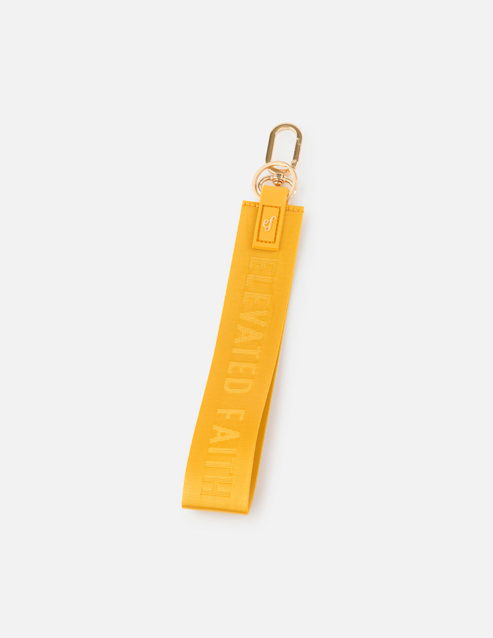 Gelber Oversized-Schlüsselanhänger mit Logo